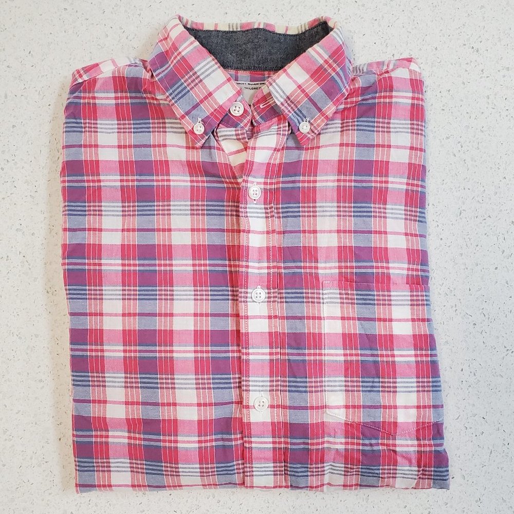 J. Crew Men's Button Down 100% Cotton Quality Woven Long Sleeve Shirt | Sz S
